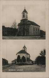 Two views of a church in Zebrák, Czechia Czechoslovakia Postcard Postcard Postcard