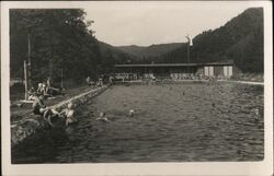 Skuhrov nad Bělou Swimming Pool, Czechoslovakia Postcard