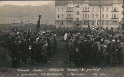 1925 Cornerstone Laying Ceremony Koprivnice Czechoslovakia Postcard