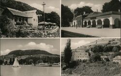 Badacsony, Hungary - Resort, Train Station, Lake Balaton, Vineyards Postcard Postcard Postcard