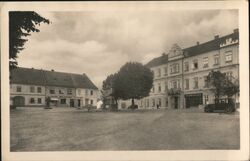 Kopidlno town square, Czechoslovakia Postcard