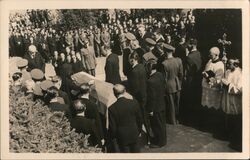 Funeral of Preident Tomáš Masaryk with Edvard Beneš Sezimově Ústí, Czechoslovakia Postcard Postcard Postcard