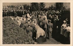 Funeral of Prelate with President Edvard Beneš Postcard