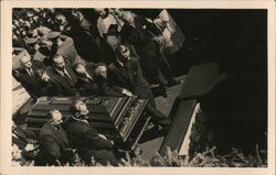 Funeral of Tomáš Garrigue Masaryk with Edvard Beneš Postcard