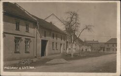 Pozdrav z Lutina, Street View Czechoslovakia Postcard Postcard Postcard