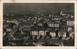 Banská Bystrica, Czechoslovakia, City View Postcard