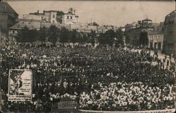 1928 Labor Day Demonstration, Jablonec nad Nisou, Czechoslovakia Postcard