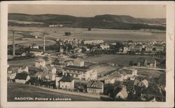 Radotín, View from Lahovská, Czechoslovakia Postcard Postcard Postcard