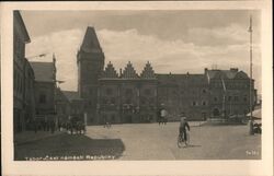 Town Square Tabor, Czechoslovakia, Vintage Postcard Tábor, Czechoslovakia Postcard Postcard Postcard