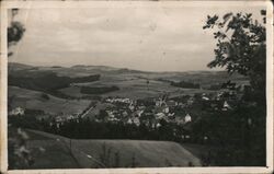 Jablonné v Podještědí, Czech Republic - View from Castle Hill Czechoslovakia Postcard Postcard Postcard