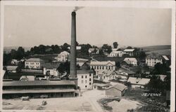 Jesenny, Czech Republic - Factory and Village View Postcard