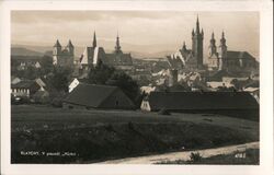 Klatovy Cityscape with Hůrka Hill View, Czech Republic Czechoslovakia Postcard Postcard Postcard