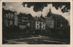 Jaroměř, River, Church, Restaurant and Hotel Postcard Czechoslovakia Postcard Postcard Postcard