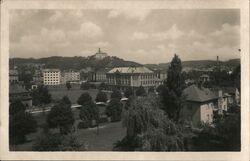 Náchod, Czechoslovakia - View with Náchod Castle Postcard Postcard Postcard