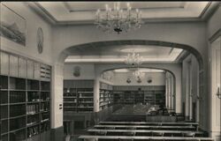 University Library Reading Room, Bratislava, Czechoslovakia Postcard