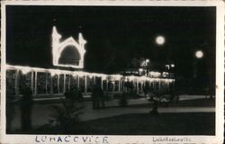 Luhačovice Colonnade at Night, Czech Republic Postcard