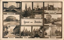 Gruss aus Breslau, Germany - 9 Views Postcard