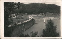 Bystřice Dam, Wallachia, Czechoslovakia Bystřice nad Pernštejnem, CZ Postcard Postcard Postcard