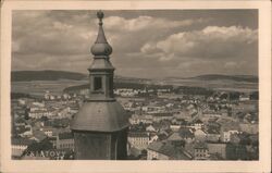 Klatovy Cityscape from Church Tower, Czechoslovakia Postcard Postcard Postcard