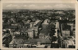 Aerial View of Ostrava, Czechoslovakia Postcard