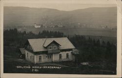 Orlicke Hory Panorama, House with View of Town Postcard