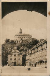 Náchod Castle and Town Hall, Czechoslovakia Postcard Postcard Postcard