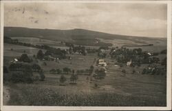 Plasnitz, Erzgebirge, Germany - Village View Postcard