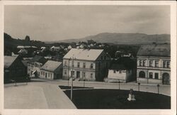 Rovensko pod Troskami, Czech Republic - Town Square View Czechoslovakia Josef Strek Postcard Postcard Postcard