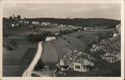 Ostrov u Macochy, Czechoslovakia - Village View with Museum Postcard Postcard Postcard