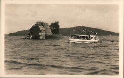 Boat Trip near Rock Formation, Máchovo jezero, Czechia Postcard