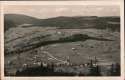 Příchovice with Polubný in the background, Czech Republic Postcard