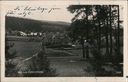 Pec pod Čerchovem, Bohemia, Czechoslovakia - Village View Postcard Postcard Postcard