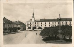 Lostice Town Square, Czechoslovakia Postcard Postcard Postcard