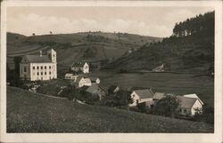 Rajnochovice, Church and Village View, Czechoslovakia Postcard