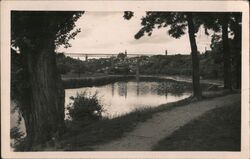 Vintage Postcard - View of Bridge and River Písek, Czechoslovakia Postcard Postcard Postcard