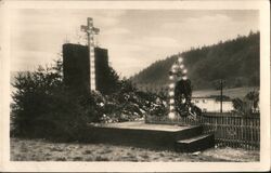 Javoričko u Bouzova, Mass Grave of Citizens Murdered by Germans Czechoslovakia Postcard Postcard Postcard