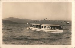 Boat with Passengers, Lake Mácha, Doksy, Czechia Postcard