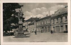 Statue of St. Florian, Rožnov pod Radhoštěm, Czechoslovakia Postcard Postcard Postcard