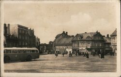 Vintage Postcard - Litvínov Market Square, Czechoslovakia Postcard Postcard Postcard