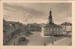 Jesenik Town Square, Czechoslovakia Postcard Postcard Postcard