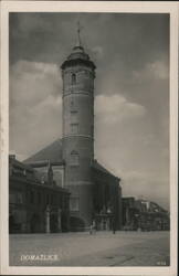 Domažlice, Bohemia, Church Tower Czechoslovakia Postcard Postcard Postcard