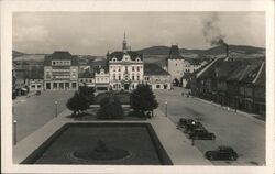 Beroun, Czechoslovakia - Town Square View Postcard Postcard Postcard