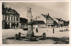 Strážnice, Statue in Square, Czechoslovakia Postcard Postcard Postcard