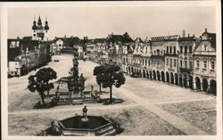 Telč, Czechia - Market Square View Postcard