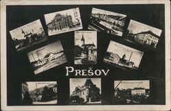 Prešov, Slovakia - Nine Views of the City Eastern Europe Postcard Postcard Postcard