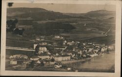 Kamýk nad Vltavou, Czechoslovakia, Village View Postcard