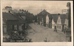 Dašice Pardubická ulice Street View Czechoslovakia Postcard