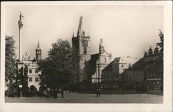 Masaryk Square, Litoměřice, Czechoslovakia Postcard Postcard Postcard