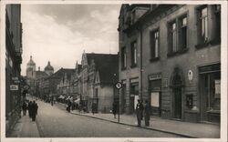 Street Scene in Německý Brod, Czechoslovakia Postcard