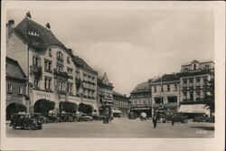 Market Square, Dvůr Králové nad Labem, Czechoslovakia Postcard